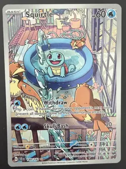 Pokemon Squirtle 148/142 Sv07 Stellar Crown Illustration Rare Holo Card 2024 - Image 1