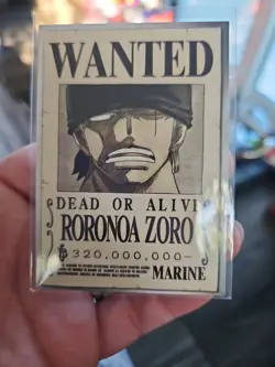 Roronoa Zoro Panini Epic Journey Marine One Piece Wanted Dead or Alive Card - Image 1