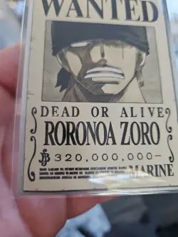 Roronoa Zoro Panini Epic Journey Marine One Piece Wanted Dead or Alive Card - Image 4