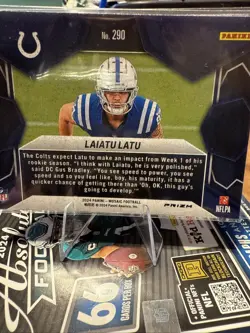 Laiatu Latu (RC) - 2024 Panini Mosaic Camo Pink Prizm #290 NFL Debut - IND COLTS - Image 2