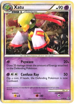 Xatu 11/95 Holo Rare HGSS Unleashed Pokemon Holo - Image 1