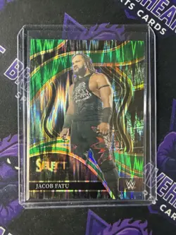 2024 Panini Select WWE Jacob Fatu Ringside Green Flash - Image 1