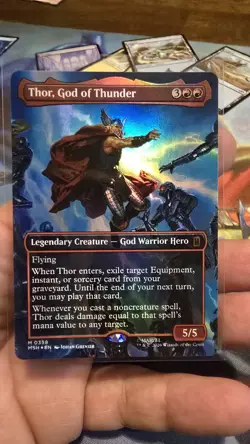 Thor, God of Thunder (Borderless) (0338) Marvel Super Heroes Foil - Image 1