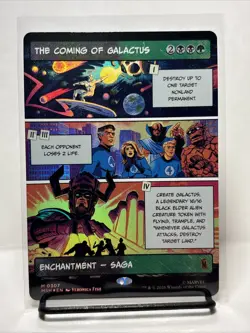 The Coming of Galactus (Foil) [Borderless] Marvel Super Heroes 0307 Mythic MTG - Image 1
