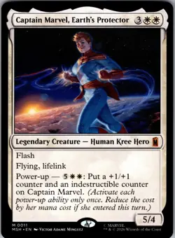 MTG Captain Marvel, Earth's Protector Marvel Super Heroes Regular Mythic - Image 1