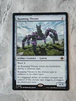 Roaming Throne | Rare MTG LCI Ixalan | Artifact Golem Tribal Double Trigger | NM - Image 1