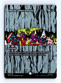Heroic Intervention (Borderless) 78 (M) MTG Marvel Universe Eternal-Legal (MAR) - Image 1