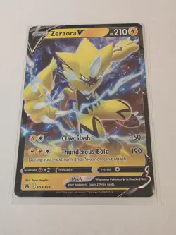 Pokemon TCG Zeraora v Crown Zenith Holo Ultra Rare Card 053/159 - Image 1