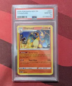 Charizard-PSA 10 2025 POKEMON M24 EN-MCDONALD'S COLLECTION #001 - Image 1
