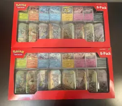 Pokemon TCG Prismatic Evolutions Costco 8 Mini-Tin Bundle SEALED - 2x - Image 1