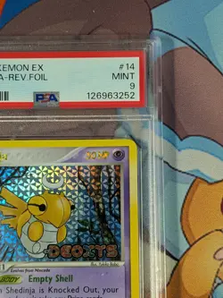 2005 POKEMON EX DEOXYS #14 SHEDINJA REVERSE FOIL HOLO PSA 9 - LOW POP 45 - Image 4