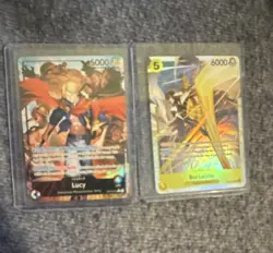 Bandai One Piece CCG Lucy & Borsalino Foil Cards Lot - 2 English Standard - Image 1