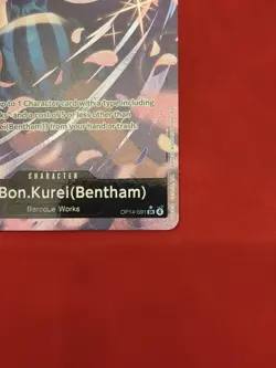 Mr.2.Bon.Kurei(Bentham) Op14- 091 SR, Azure Sea’s Seven, One Piece Card Game, NM - Image 2