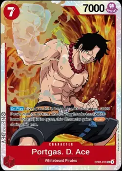 One Piece Portgas. D. Ace - OP02-013 - SR - Foil, Near Mint Paramount War - Image 1