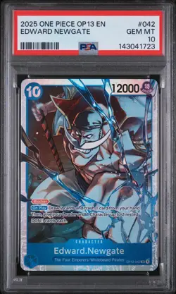 2025 ONE PIECE OP13-CARRYING ON HIS WILL #042 EDWARD NEWGATE PSA 10 - Image 1