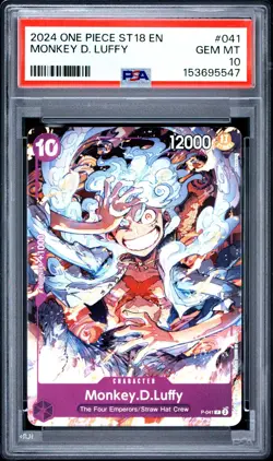 One Piece Monkey D. Luffy Starter Deck ST18 Purple #041 PSA 10 Gem Mint St18-041 - Image 1