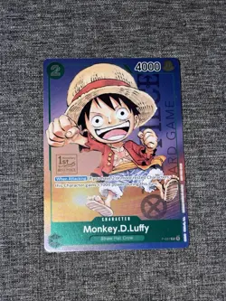 One Piece TCG Monkey D. Luffy P-037 1st Anniversary NM/M - Image 1