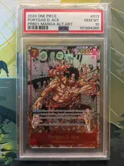 One Piece Portgas.D.Ace Manga OP02-013 PSA 10 English - Image 1