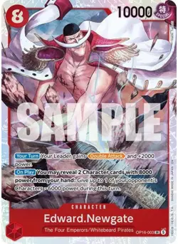 Edward.Newgate #OP16-003 Foil The Time of Battle NM One Piece - Image 1