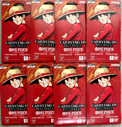 One Piece TCG Carrying On His Will Sleeved Booster Pack OP-13 ENGLISH Lot of 8 - Image 1
