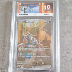 Ace Grading Gem Mint 10 Mimikyu 075 SV Promo Holo English 2024 Exclusive - Image 1