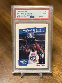 1991-92 Hoops Michael Jordan All-Star MVP's #9 PSA 9 Chicago Bulls - Image 1