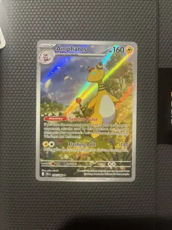 Pokemon TCG Mega Evolution Chaos Rising Ampharos 090/086 Illustration Rare NM - Image 1