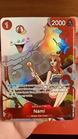 One Piece Card Game Nami OP01-016 R Gift Collection Foil Card NM Condition - Image 2