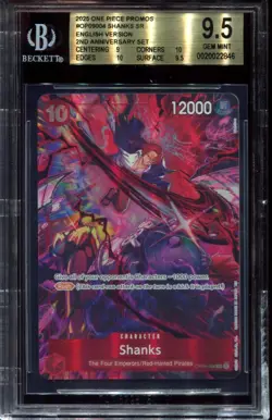 Shanks OP09-004 Bgs 9.5 2nd Anniversary Set Promo One Piece Card - Image 1