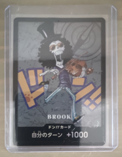 One Piece Card Game Don!! Card - Brook +1000 - Japanese Promo Card - Image 1