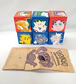 Complete Set of Burger King 1999 POKEMON 23K Gold Plated Cards & Bag Pikachu NIB - Image 1