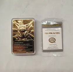 Complete Set of Burger King 1999 POKEMON 23K Gold Plated Cards & Bag Pikachu NIB - Image 3
