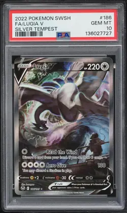 PSA 10 Lugia V Full Art Silver Tempest 2022 Pokemon Card #186 - Image 1