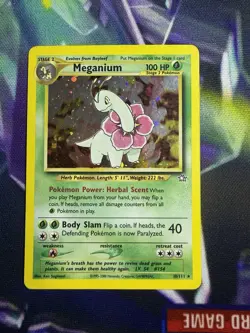 Pokemon TCG Meganium Holo Rare Card 10/111 Neo Genesis Unlimited - Image 1