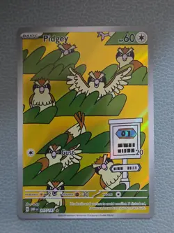 Pokemon Pidgey TCG Full Art Holo Card 207/197 Obsidian Flames - Image 1