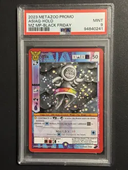 MetaZoo Black Friday Asiaq Full Holo Promo Card 2023 PSA 9 MINT - Image 1
