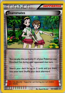 Teammates - 141/160 - Trainer Pokemon Card XY Primal Clash Reverse Holo HP - Image 1