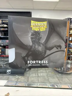 Dragon Shield Fortress TCG Collection Storage 3-Card Drawers Vertical White - Image 1