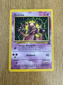 Pokemon TCG Mewtwo 14 Black Star Promo Card Wizards of The Coast - Image 1