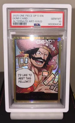 2025 ONE PIECE OP13-CARRYING ON HIS WILL ALTERNATE ART-GOLD DON!! CARD PSA 10 - Image 1