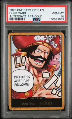 2025 ONE PIECE OP13-CARRYING ON HIS WILL DON!! CARD # ALTERNATE ART-GOLD PSA 10 - Image 1