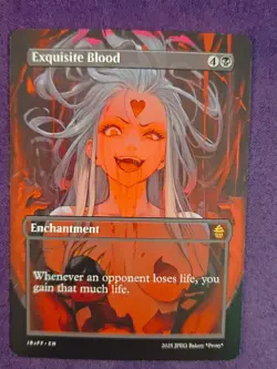 Exquisite Blood MTG Fan Art Anime Test Card - Image 1