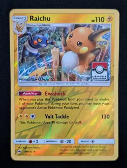 Raichu - 41/147 [2nd Place] League & Championship Cards Pokemon NM Reverse Holo - Image 1