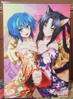 Kuroka Toujou & Xenovia Quarta High School DxD Sexy Waifu Textured Custom Card - Image 2