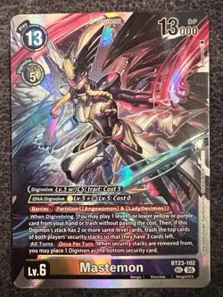 Digimon Card Game Mastemon BT23-102 SEC Foil NM - Image 1
