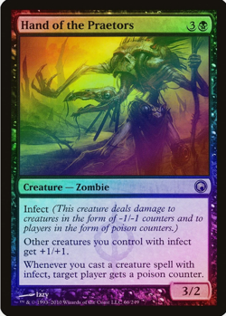 Hand of the Praetors FOIL Scars of Mirrodin NM Black Rare CARD - Image 1
