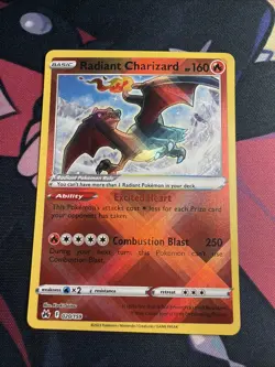 Pokemon TCG Radiant Charizard Crown Zenith Holo Card 020/159 NM Condition - Image 1