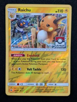 Raichu 41/147 [4th Place] League & Championship Cards Pokemon NM Reverse Holo - Image 1