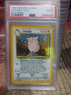 Clefable Holo PSA 4 VG-EX No Symbol Jungle #1 Pokemon Card - Image 1