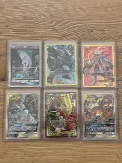 Pokemon 6 Card Lot Charizard Tag Team Full Art Shining Legends Mewtwo DAMAGED - Image 1
